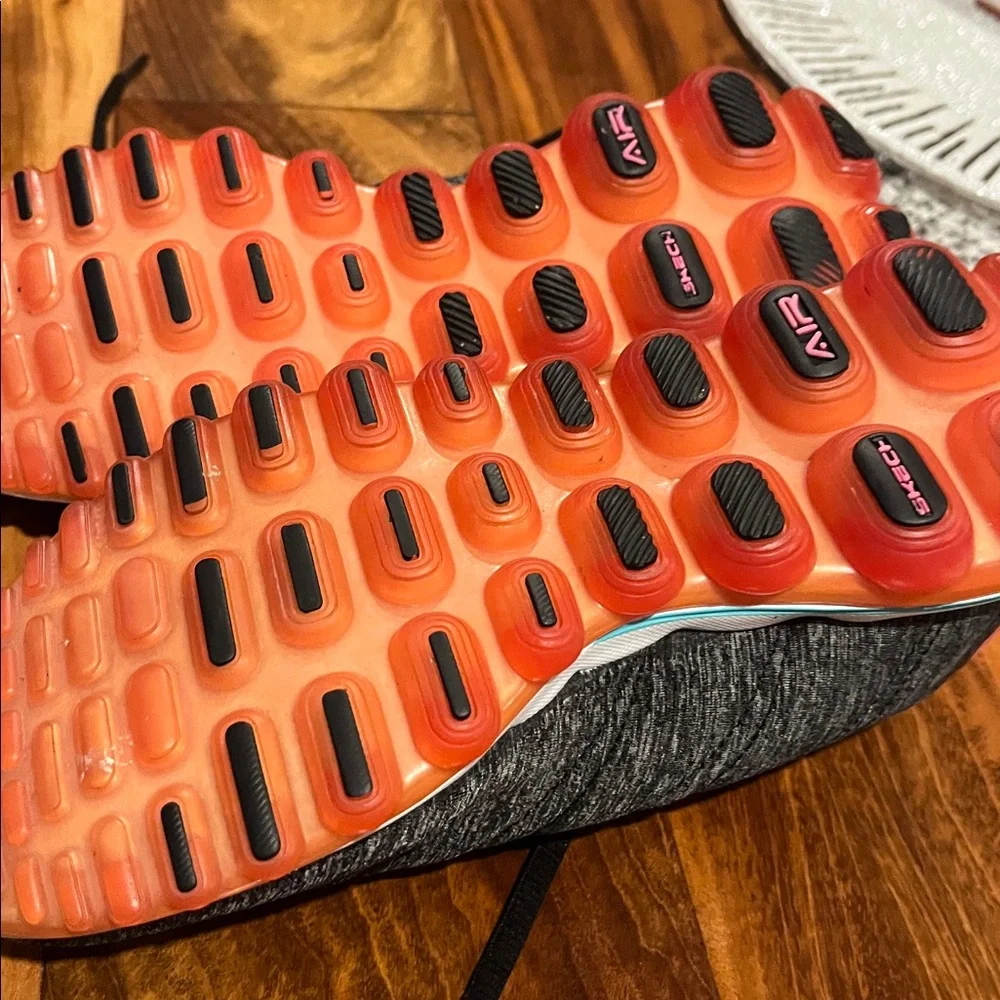 Skechers Charcoal and Pink Walking Shoes - Picture 2 of 8